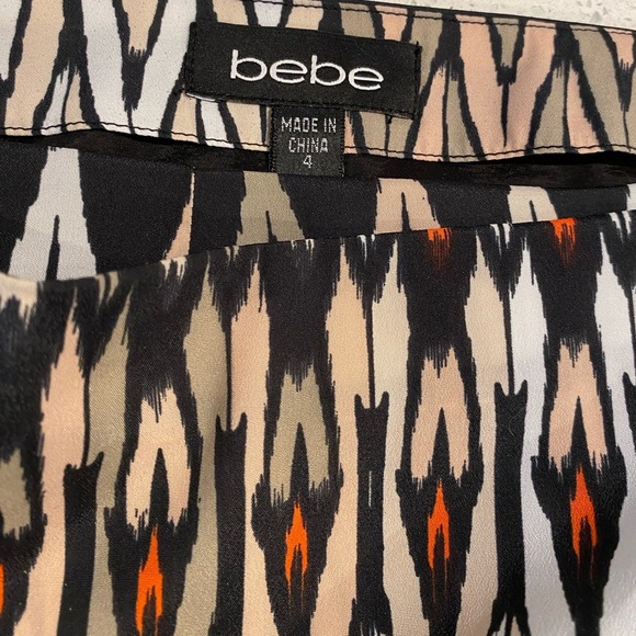 Stylish Black and Orange Patterned Skirt - Picture 4 of 4